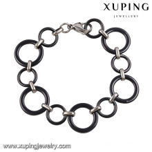 74462-xuping fashion rhodium color black fancy funky bracelets for girls